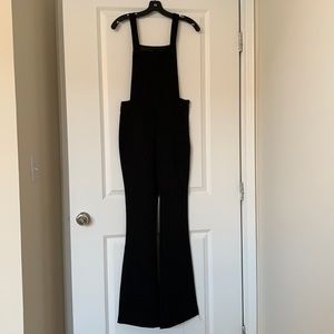Black overall jumpsuit